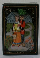 Lackkunst! Lackmalerei. Handgemalte Dose. Romantisches Pärchen! GESCHENKIDEE!