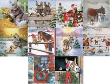 10 Lunch Servietten, Serviettentechnik, Basteln, Sammeln, Esel, Pferde