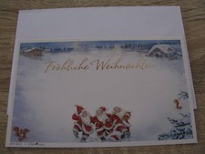 kleine Postkarte mit weißen