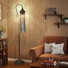 Boho Türkische Mosaik-Stehlampe - Marokkanische Vintage Lampe für Wohnzimmer