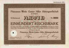 Phänomen Werke Gustav Hiller 1929 Zittau 100 RM VEB IFA Lastwagen Cottbus Robur