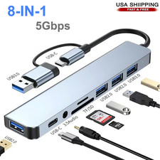 8 in 1 USB-C Hub Type C To USB