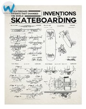 Skateboard Erfindungen Patent Poster Skateboard Wandbild 12X16/16X20/18X24/24X36