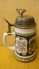 Bierkrug mit Zinndeckel
