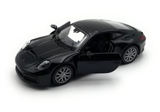 Modellauto Porsche 911 992 1:34-39 Schwarz Miniatur Fahrzeug