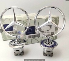 Fits Mercedes-Benz S E C CLK Class Ornament Mounted Hood Chrome Star Emblem