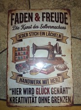 Blechschild Nähmaschine