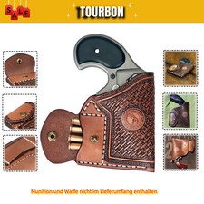 Tourbon Leder-Taschenholster Munitionstasche 22 Mag Mini-Revolver-Gürteltasche