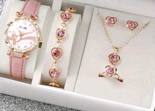 Damen Armbanduhr Schmuck Set