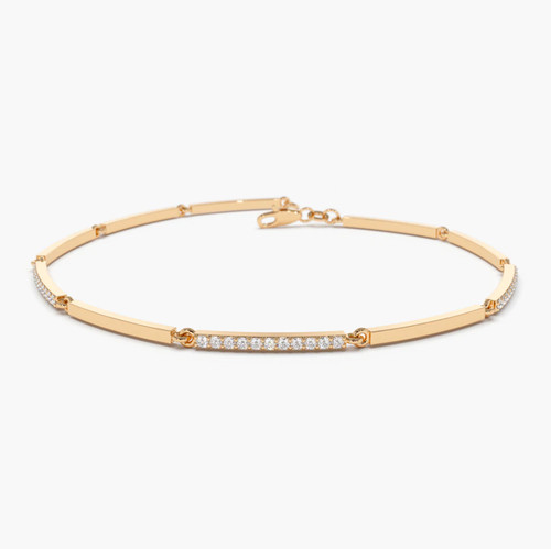 Gold armband 585 14k rosegold - gold,