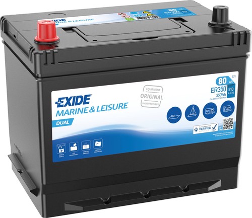 Exide er350 dual 12v 80ah - exide,