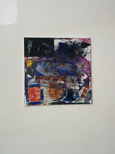 Abstraktes bild acryl - acryl, auf