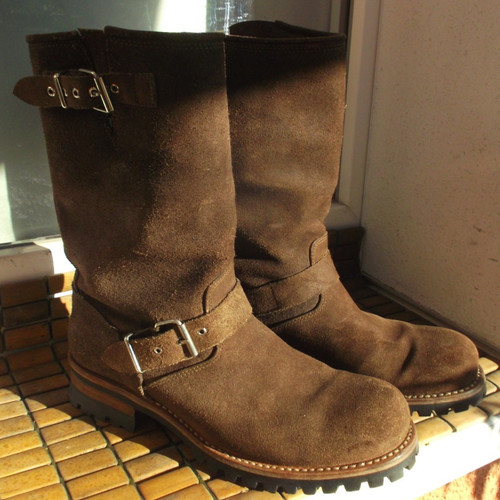 Black tattoo engineer boots - black,