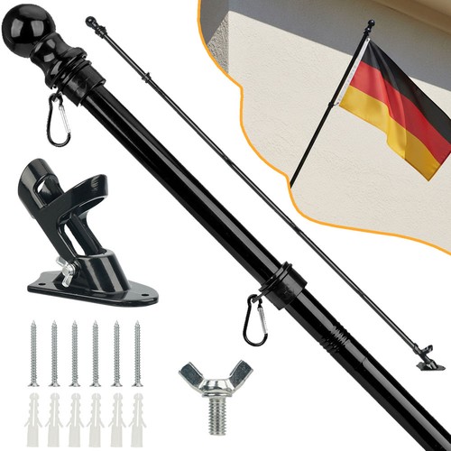 Fahnenmast set metall - 1,8m,