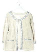 JUDITH WILLIAMS Cardigan Damen Jacke Gr. DE 44 creme-silberfarben Elegant