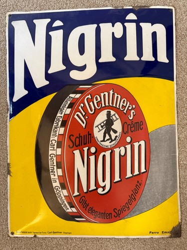 Nigrin schuhcreme emailschild - nigrin,