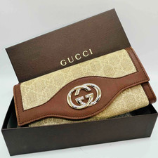 Gucci Geldbörse Portemonnaie GG Canvas Long Wallet Original