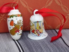 1 Hutschenreuther Weihnachtszapfen Rotkehlchen Wichtel 1 Weihnachtsglocke Schlit
