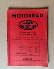 Motorrad JAWA 250ccm - 350ccm Bedienungsanleitung 1956