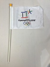 Hand Fahne Fähnchen Olympische Spiel Winter PyeongChang 2018 Stoff 27 x 21 cm