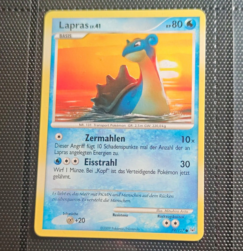 Lapras pokemon karte - lapras, lv.41