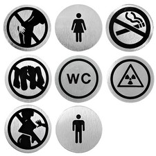 Türschild Rauchverbotsschild Herren Damen WC Rauchen Edelstahl lustig JGA Schild