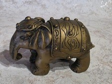 Elefant  messingfarben - Tierfigur