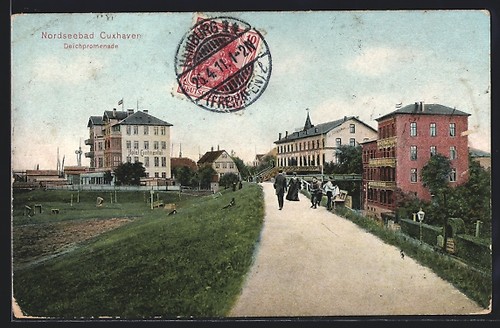 Ansichtskarte cuxhaven - ansichtskarte,