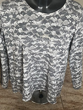 feiner  Pulli silbergrau Gr.  40/42 M   Gina Benotti  1/1 Arm  m. Pailettenband