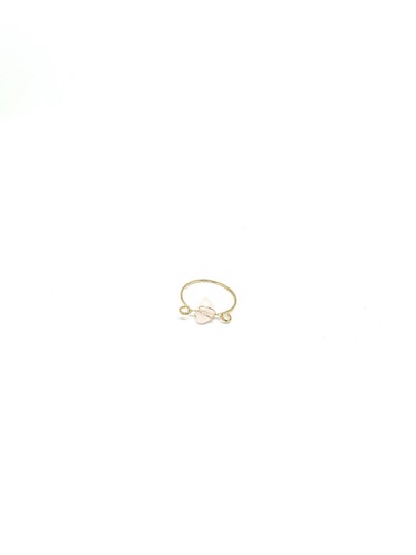 Ring rosenquarz stein gold - stein,