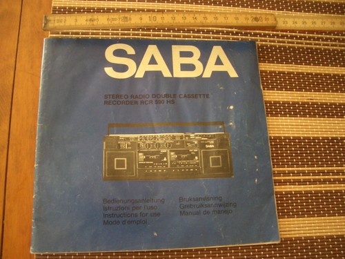 Saba cassetten recorder rcr - saba ,