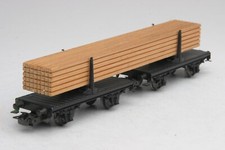 Märklin H0 4665 Drehschemelwagen Paar mit Holzladung Langholzwagen ABC~1045