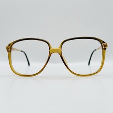 Christian Dior Brille Herren Damen eckig braun gold Vintage 80s Mod. 2337 NOS