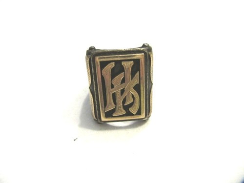 Siegelring silber gold mit - silber/gold,