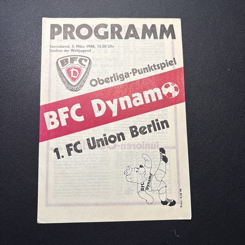 Programmheft ddr oberliga bfc - programmheft,