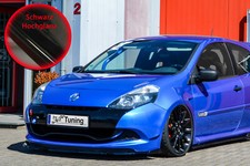 Frontspoiler mit Wing aus ABS für Renault Clio 3 RS Phase 2 ABE Schwarz Glanz