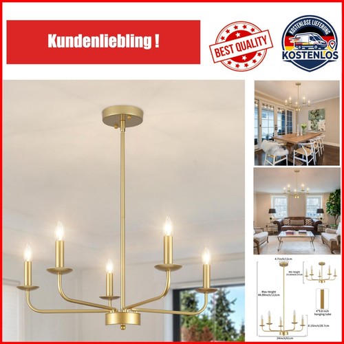 Kronleuchter gold flammig - kronleuchter,
