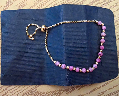 Armband lila perlen mit - armband, (18)