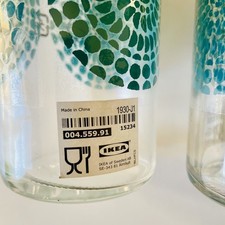 2x IKEA KORKEN Glasflasche mit
