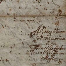 Gedicht Gesang historisch Manuskript Handschrift Mafico Original 17. Jh.