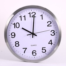 30cm Edelstahl Wanduhr Analoge