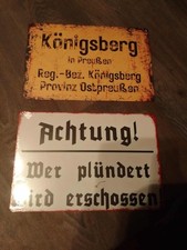 KÖNIGSBERG Ostpreußen - Endkampf 1945 Schilder