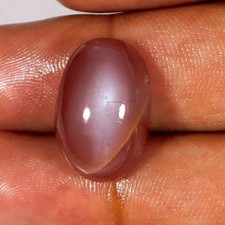 Roter seidiger MONDSTEIN ovale Form 100 % natürlicher loser Edelstein 19 x...