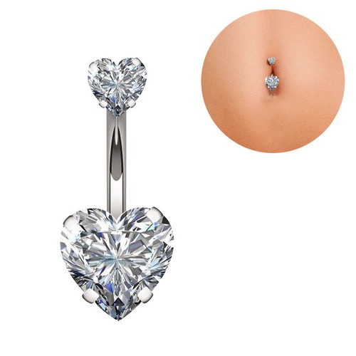 Bauchkette herz zirkon - bauchkette,