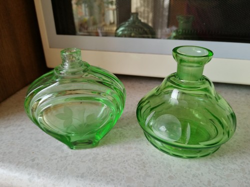 Vintage grünes glas - ,
