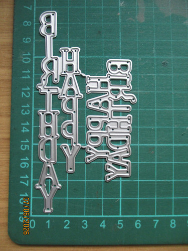 3er stanzschablonen set happy - stanzschablonen-set, "happy