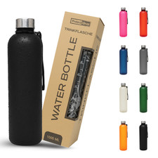 Trinkflasche 1l - Kohlensäure geeignet & Auslaufsicher  Für Sport, Schule & Büro