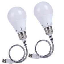 2 USB Lampe Licht LED Lese