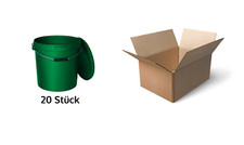 Eimer mit Deckel 30 20 10 1 0,5 L Grün BenBow Lebensmittelecht Eimer