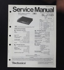 Original TECHNICS SL-J110D Turntable Service Manual / Service Anleitung S11